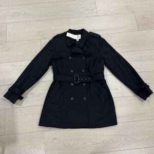 Carolina Belle Black Belted Trench Coat